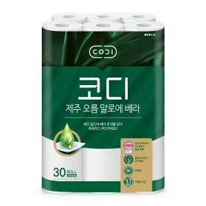 코디 제주 오름 알로에 베라 30m 30롤 1팩