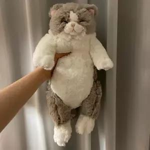 /콤비니 [선레몬] 무릎인형 잠자는 쓰야쓰야 고양이 인형 (GY)