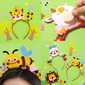 [문구티쳐] 민화샵 동물펠트머리띠 만들기 8종 diy 동물머리띠 만들기놀이
