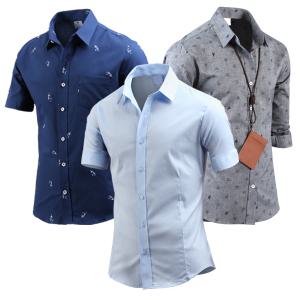 남자 여름셔츠 반팔 7부 롤업 린넨남방 와이셔츠 체크