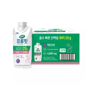 [소비기한 임박] 셀렉스 프로핏 웨이프로틴, 복숭아, 330ml, 12개