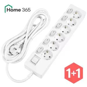 [홈365] 1+1 국산 개별멀티탭 6구 7m / 16A 멀티콘센트