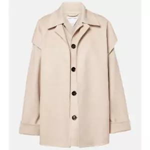 Bottega Veneta 울 캐시미어 카 코트 TP554102785