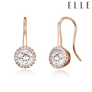[엘르주얼리] 서클 큐빅 드롭 귀걸이 ELGPEE504