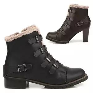 [오노마] ONM 여성 벨트장식 윈터 워커힐 방한워커 따뜻 털부츠 131