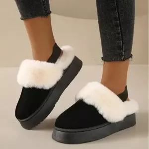 [오노마] ONM 여자 2컬러 겨울 풍성한 퍼 따뜻한 뮬 털슬리퍼 털신