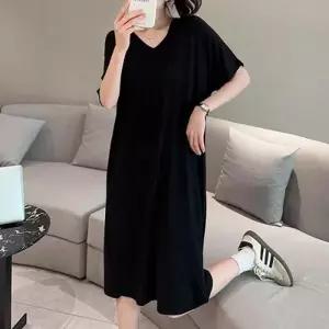 ONM 쉬폰 롱원피스 여자친구 코디 데일리 임산부 원피스