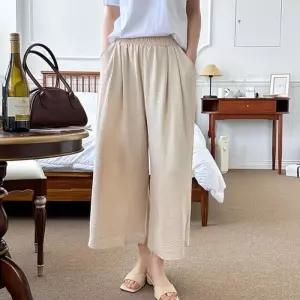 ONM 여자 와이드 스타일 밴딩 치마바지 1P 고품질 얇은 팬