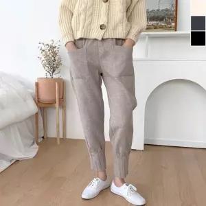 ONM 모직 밑단주름 스타일 배기 팬츠 1P 고품질 포인트 포