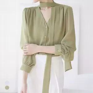 클라셰 (77까지)오피스레이디무드블라우스+스카프SET_B4M0186