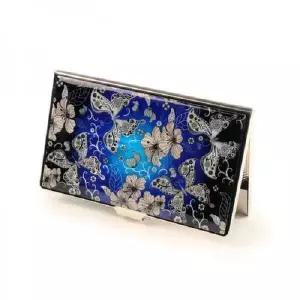 나전 자개명함케이스 청나비꽃
