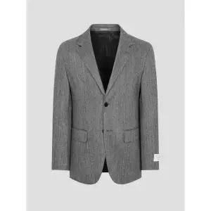 [로가디스] [SMART SETUP] 울 캐시미어 미니 헤링본 패턴 플라넬 셋업 재킷 - 그레이 (RY4811P323)