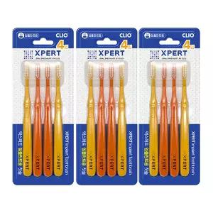 크리오 엑스퍼트 임플란트케어 슬림헤드 초극세모 칫솔 4입, 3개