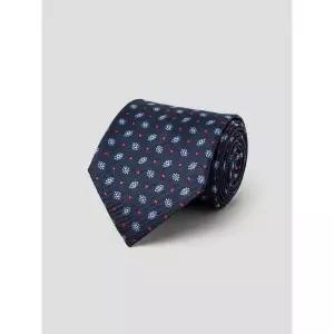 [로가디스] 실크 기하 올오버 패턴 타이 (MADE IN ITALY)  네이비 (MA5181RM1R)