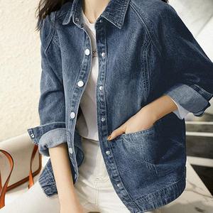 여성 워싱 데님쟈켓 데일리 아우터 간절기 재킷 유행없는 데님재킷