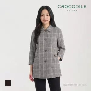 [크로커다일레이디] 체크 스탠카라 코트_CLCMCT105