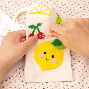 [문구티쳐] 민화샵 KC인증 기초 바느질 세트 (3종택1) DIY 손바느질 펠트공예 주머니바느질패키지 