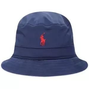 POLO 폴로 카라티 Ralph Lauren 패커블 버킷 모자 블루 뉴포트 네이비 레드 포니 (as1 알파 s m)
