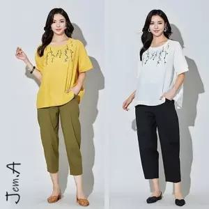 [젬마/Jem.A] 여성 썸머 베이직 배기핏 팬츠