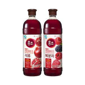 청정원 홍초 석류(기능성) 1.5L, 1개 + 복분자(기능성) 1.5L, 1개