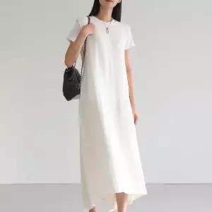 빅사이즈 501 렐라민소매플레어원피스 DWBT695