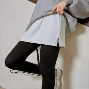 ONM 페이크 힙커버 스커트 허리 롱 티셔츠 밴딩 레이어드