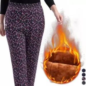 ONM 꽃무늬 융 윈터 방한바지 기모 따뜻 LM-0229