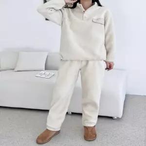 ONM 여성 3컬러 오버핏 겨울 기모 후리스 트레이닝 세트