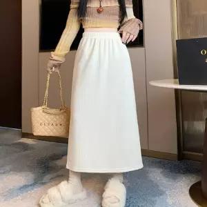 ONM 여자 2컬러 캐주얼 기모 밴딩 겨울 코듀로이 롱스커트