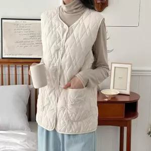 ONM 겨울 패딩조끼 여성 퀼팅조끼 레이어드 경량 이너