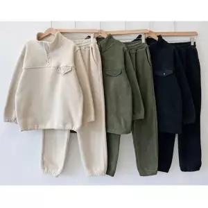 ONM 여자 빅사이즈 기모 후리스 조거 트레이닝 세트