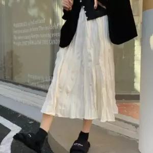 ONM 여성패션 데이트룩 데일리 주름 밴딩 롱스커트