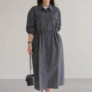 빅사이즈 502 케이카라체크루즈원피스 DLYT833