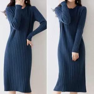 ONM 원피스골지미디베이직니트니트원피스