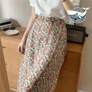 ONM 편안한 플라워 롱스커트 주말 외출 데일리