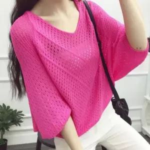 ONM (CESS) 1009 펀칭 메쉬 가오리니트 6중 m 루즈핏 롱가