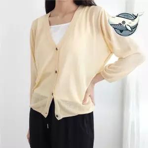 ONM 가볍고 시원한 벌룬 여름 가디건 쿨한 숏