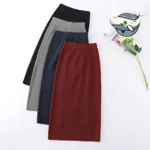 ONM 고급스러운 롱 니트 스커트 데일리 봄 가을