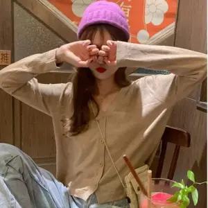 ONM 여성 베이직 무지 봄 여름 가을 데일리 착용 숏가디건