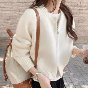 ONM 20대 30대 여자 투웨이 집업 포인트 예쁜 니트 자켓