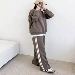 ONM 여성 데일리 커플 맨투맨 트랙팬츠 세트