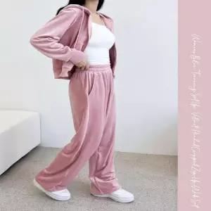 ONM 여자 4컬러 벨로아 크롭 후드집업 팬츠 트레이닝 셋업