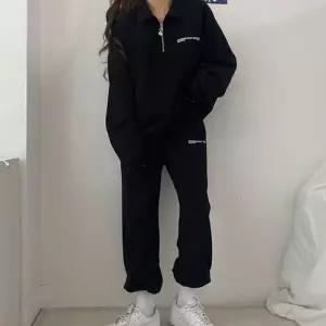 ONM 여성 긴팔 트레이닝 셋업 반집업 카라티셔츠 밴딩바지