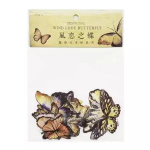 데코스티커 나비 스티커 40P 세트 노랑나비/필름/포인트/날개/다꾸/데코/벽/인테리어/창문/실사/디테일