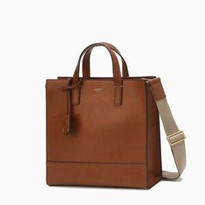 [NS홈쇼핑][헤지스ACC] 브라운 로고배색 가죽 토트백 HJBA5F886W3[35207711]