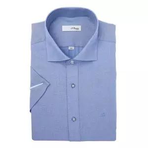 [듀퐁]남성 슬림핏 와이드카라 반팔 와이셔츠 (SE5MM21HS309SBU)_s