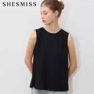 [쉬즈미스(SHESMISS)] 찰랑 라운드넥 슬리브리스 블라우스 (택가격: 118000원)