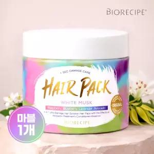 바이오레시피 1초 데미지 케어 헤어팩 화이트머스크 300g /트리트먼트 컨디셔너 린스 헤어클리닉 단백질트리트먼트 단백질헤어팩