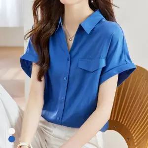 화세 (77까지)시티롤업오픈블라우스_HB4MBL131C