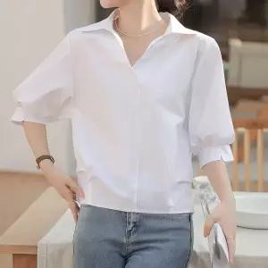 KARRA (77까지)크로스오픈넥블라우스_A4M0566